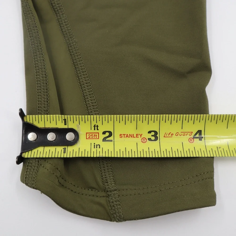 Nike Dri-FIT Running Leggings Womens Small Olive‎ Green Good 890323-395 Cropped